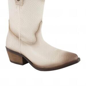 NEW FORASTERO women's ankle leather boots in bone
